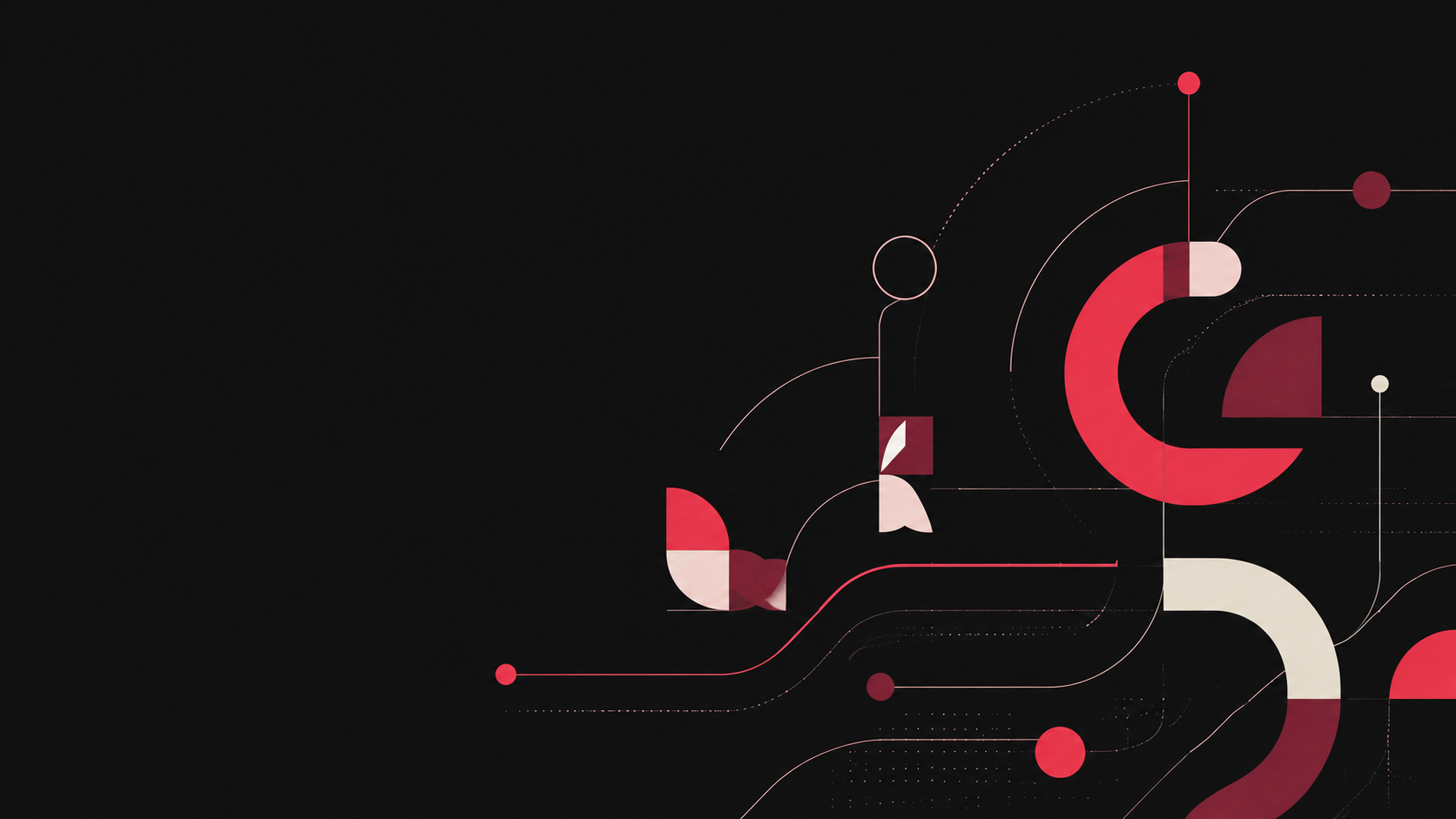 Ilustração abstrata que representa os fluxos conectados da AtivaGYM.